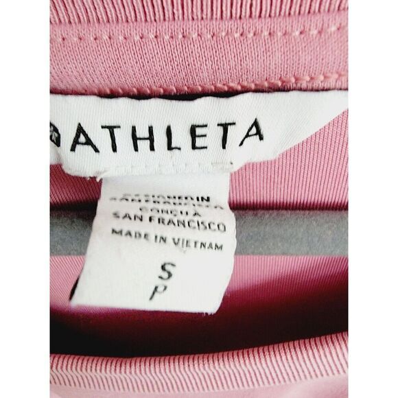 Athleta PS Sea Soft Scoop Neck Mauve Pink Sweatshirt LS‎ Stretch - Picture 3 of 7